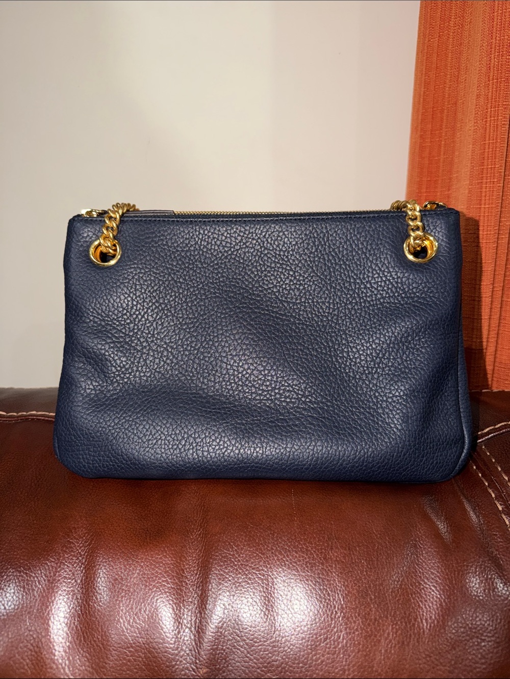 ‼️Authentic Mulberry Winsley Blue Leather Shoulder Bag Crossbody Bag - Picture 4 of 14